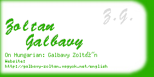 zoltan galbavy business card